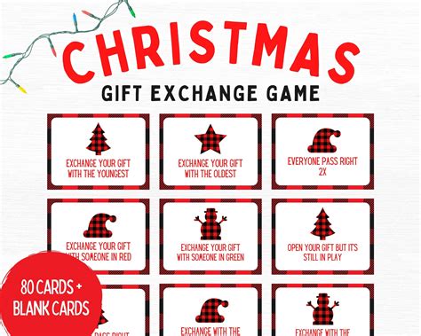 Free Christmas Gift Exchange Cards .